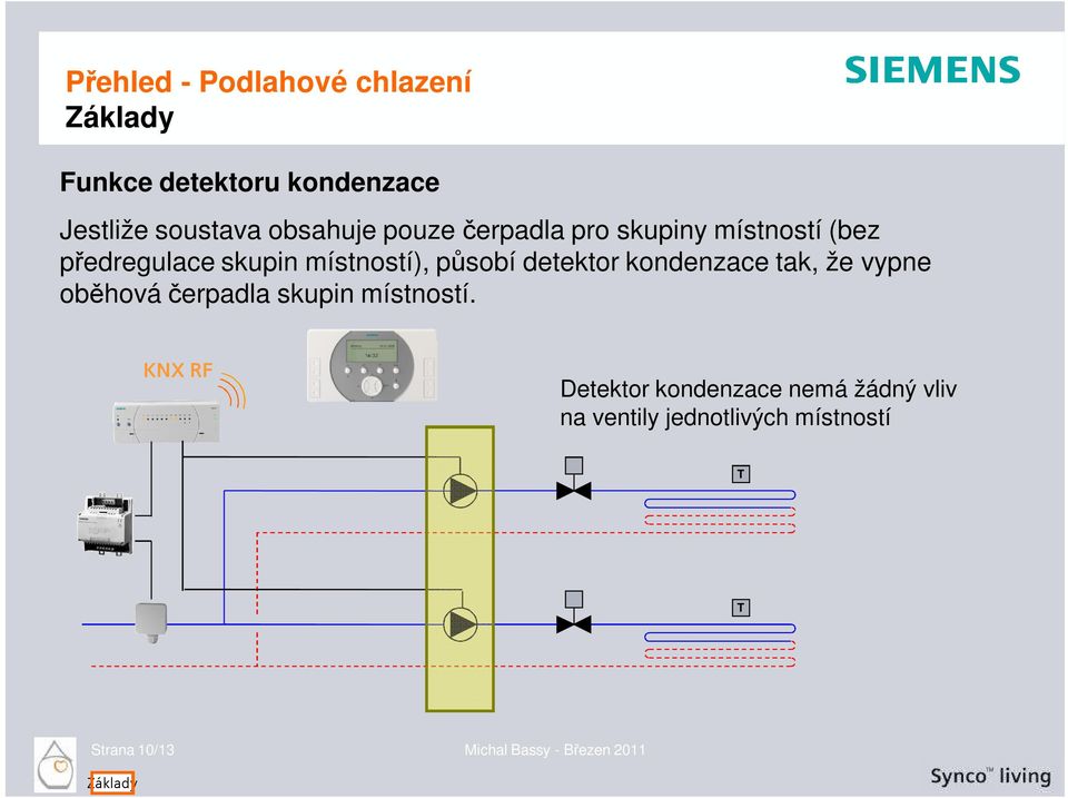 kondenzace tak, že vypne oběhováčerpadla skupin místností.