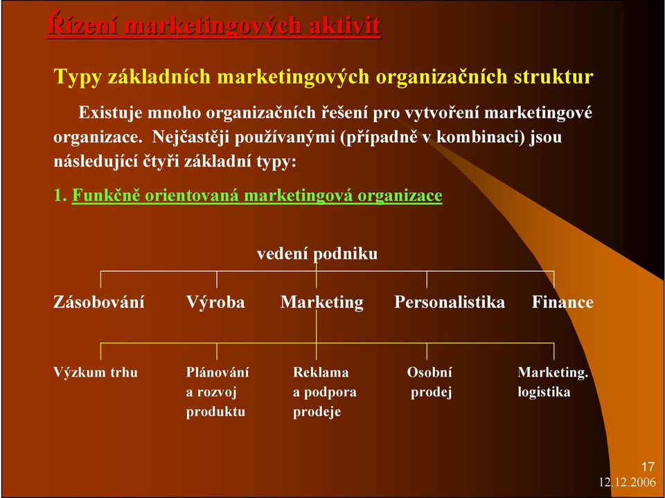 Nejčastěji používanými (případně v kombinaci) jsou následující čtyři základní typy: 1.