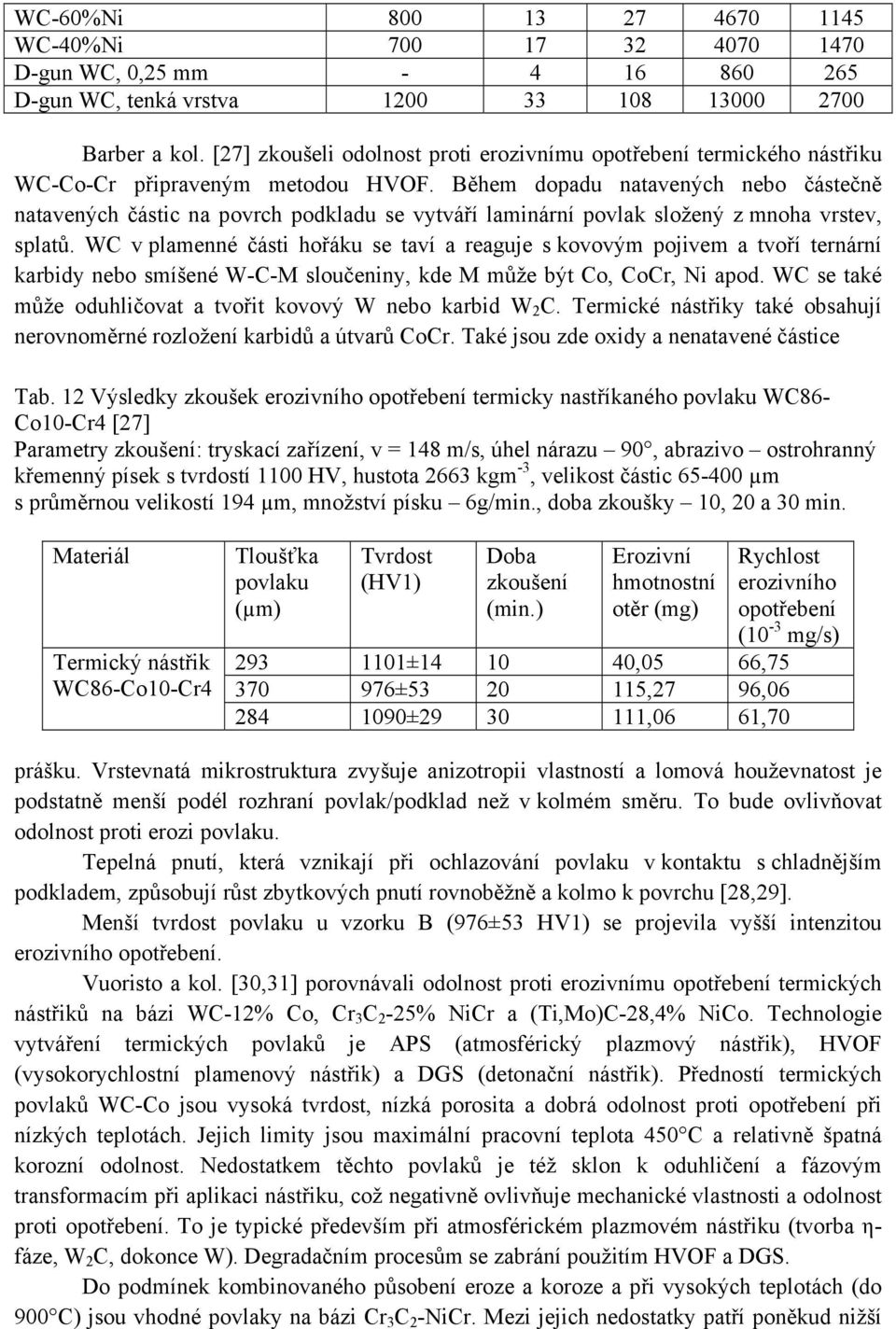 Během dopadu natavených nebo částečně natavených částic na povrch podkladu se vytváří laminární povlak složený z mnoha vrstev, splatů.