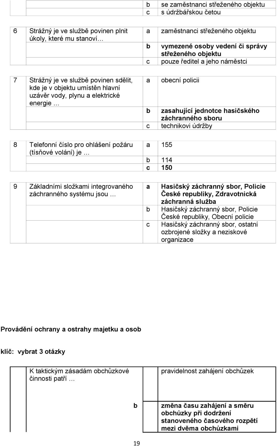 číslo pro ohlášení požáru (tísňové volání) je 155 114 150 9 Zákldními složkmi integrovného záhrnného systému jsou Hsičský záhrnný sor, Poliie České repuliky, Zdrvotniká záhrnná služ Hsičský záhrnný