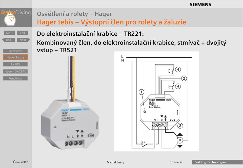 Kombinovaný člen, do elektroinstalační