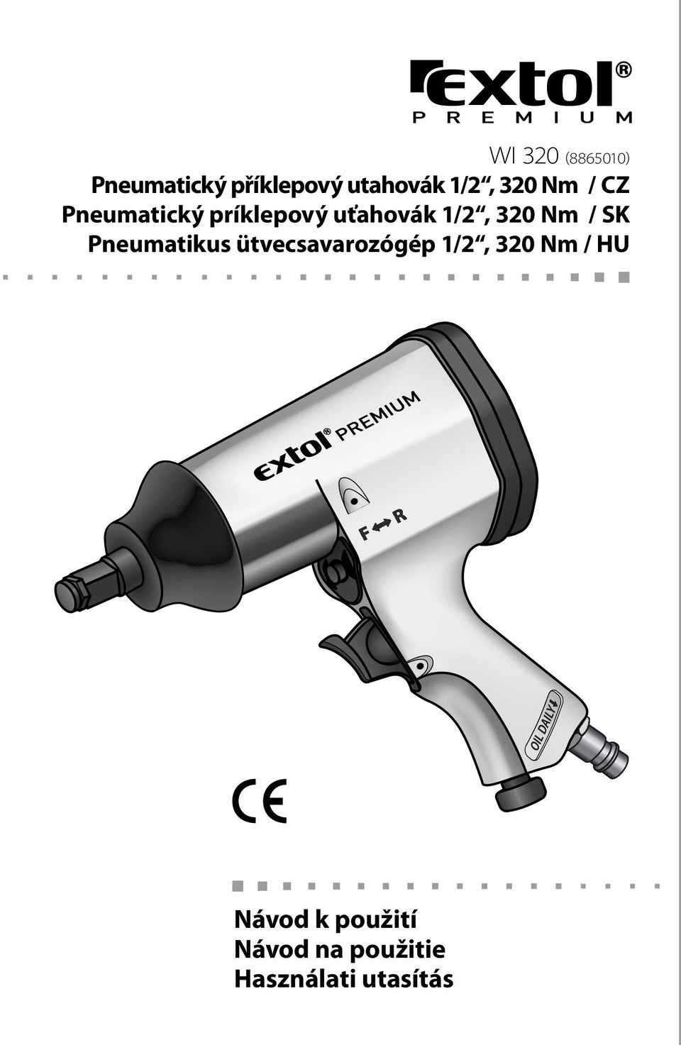 320 Nm / Pneumatikus ütvecsavarozógép 1/2, 320 Nm /