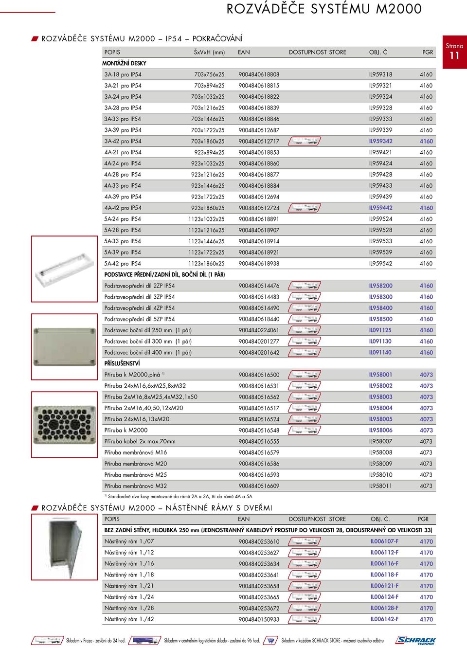 9004840618839 IL959328 3A-33 pro IP54 703x1446x25 9004840618846 IL959333 3A-39 pro IP54 703x1722x25 9004840512687 IL959339 3A-42 pro IP54 703x1860x25 9004840512717 IL959342 4A-21 pro IP54 923x894x25