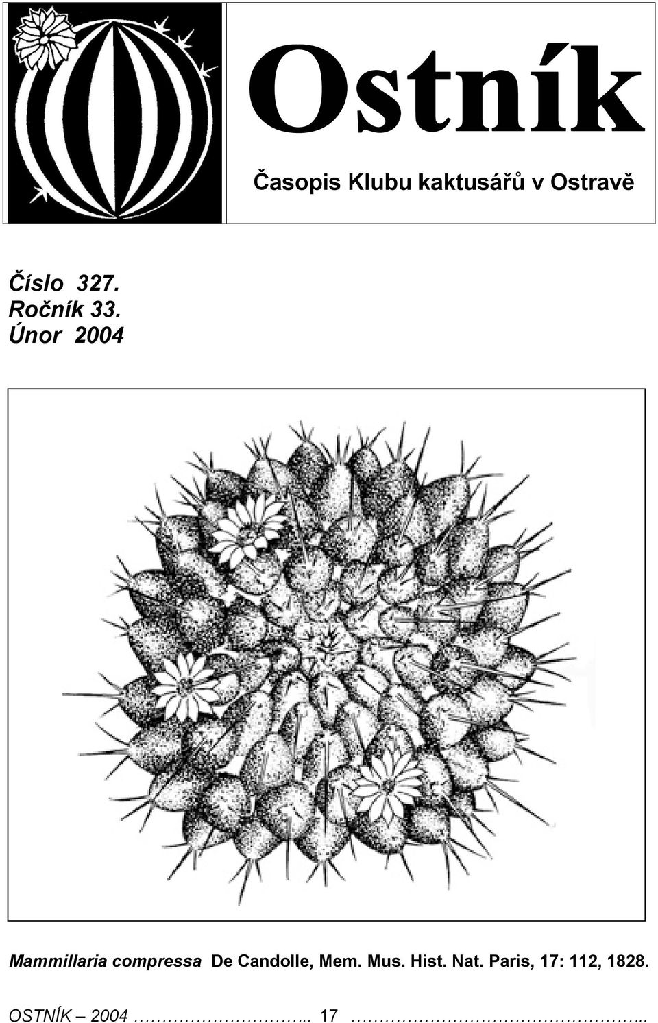 Únor 2004 Mammillaria compressa De