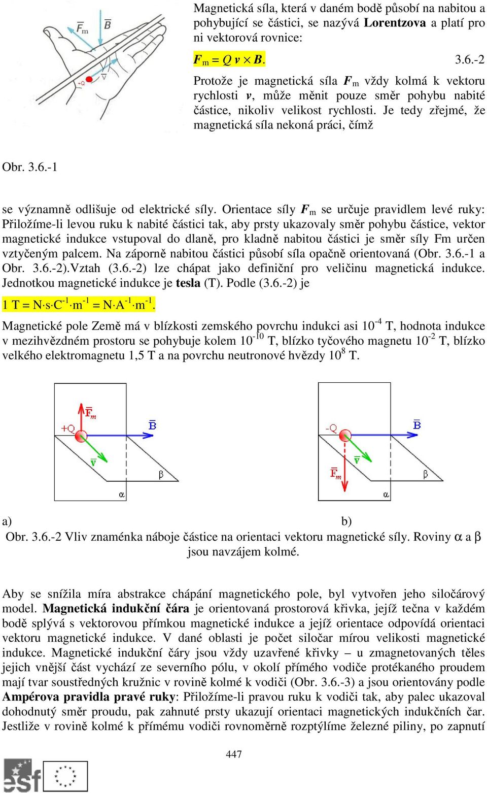 3.6.-1 se významně odlišuje od elektrické síly.