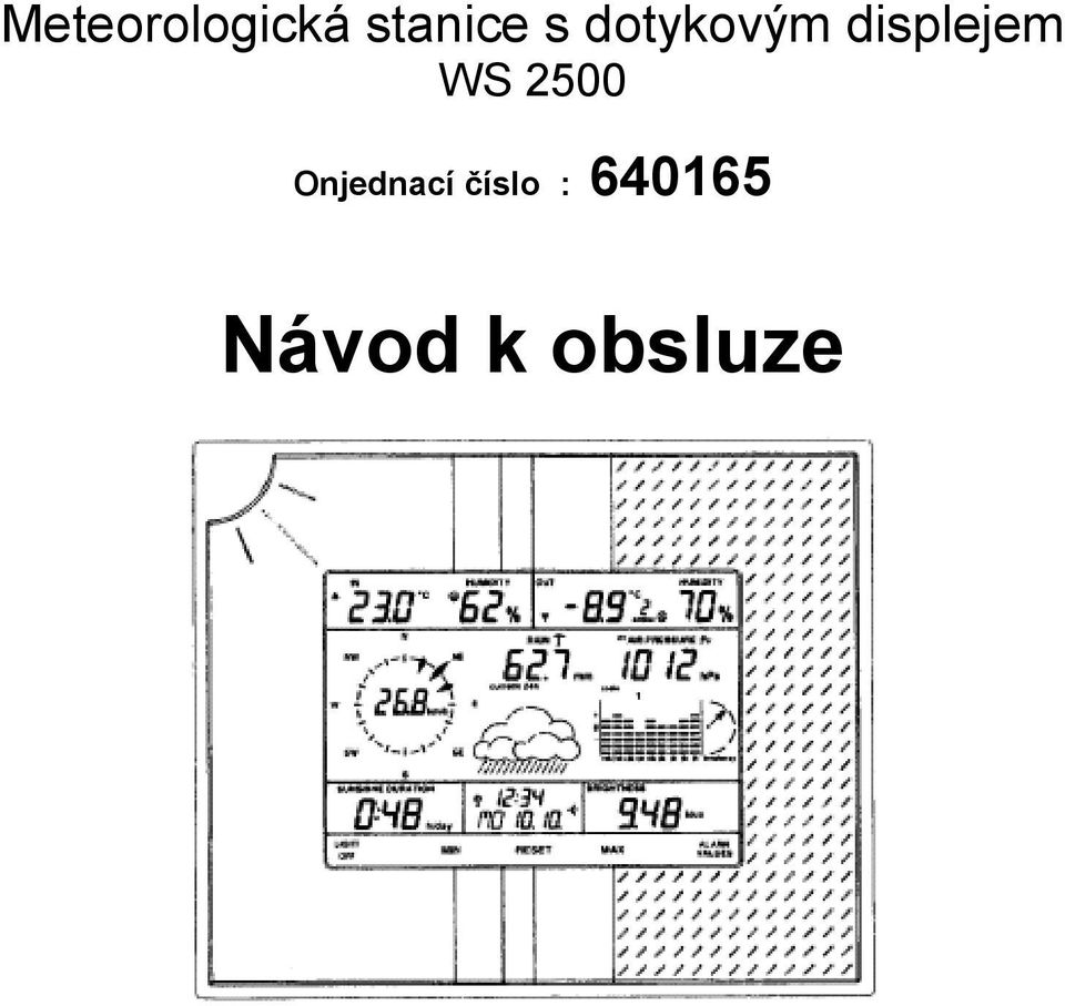 WS 2500 Onjednací číslo