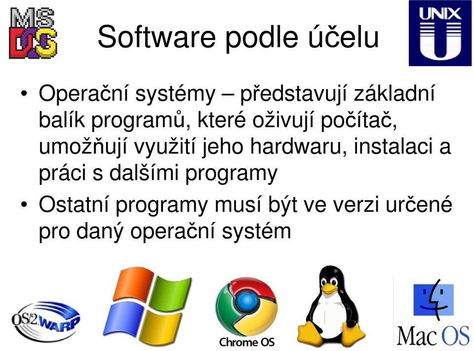 jeho hardwaru, instalaci a práci s dalšími programy