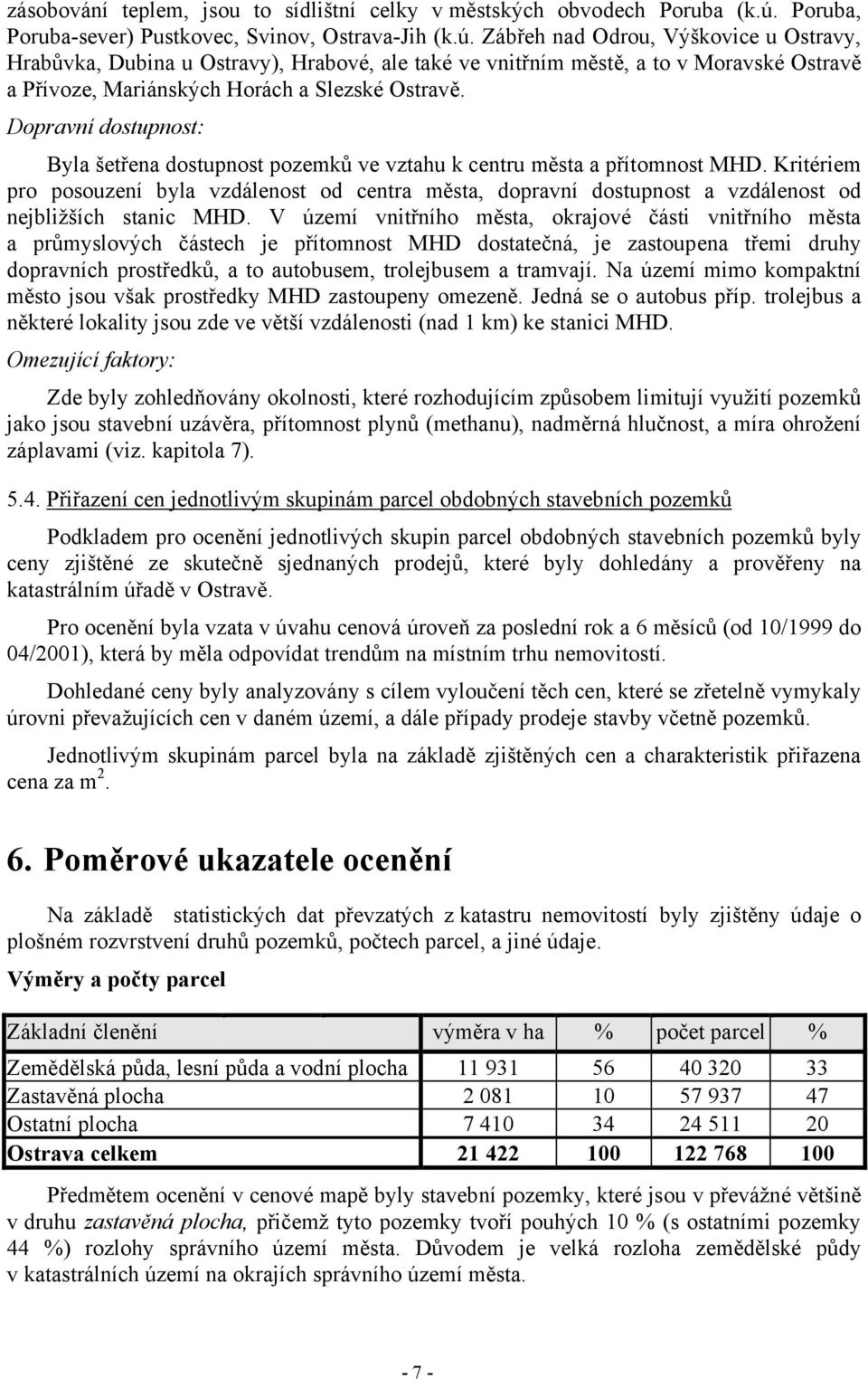 Zábřeh nad Odrou, Výškovice u Ostravy, Hrabůvka, Dubina u Ostravy), Hrabové, ale také ve vnitřním městě, a to v Moravské Ostravě a Přívoze, Mariánských Horách a Slezské Ostravě.