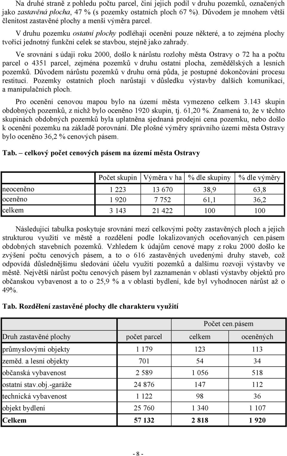 V druhu pozemku ostatní plochy podléhají ocenění pouze některé, a to zejména plochy tvořící jednotný funkční celek se stavbou, stejně jako zahrady.