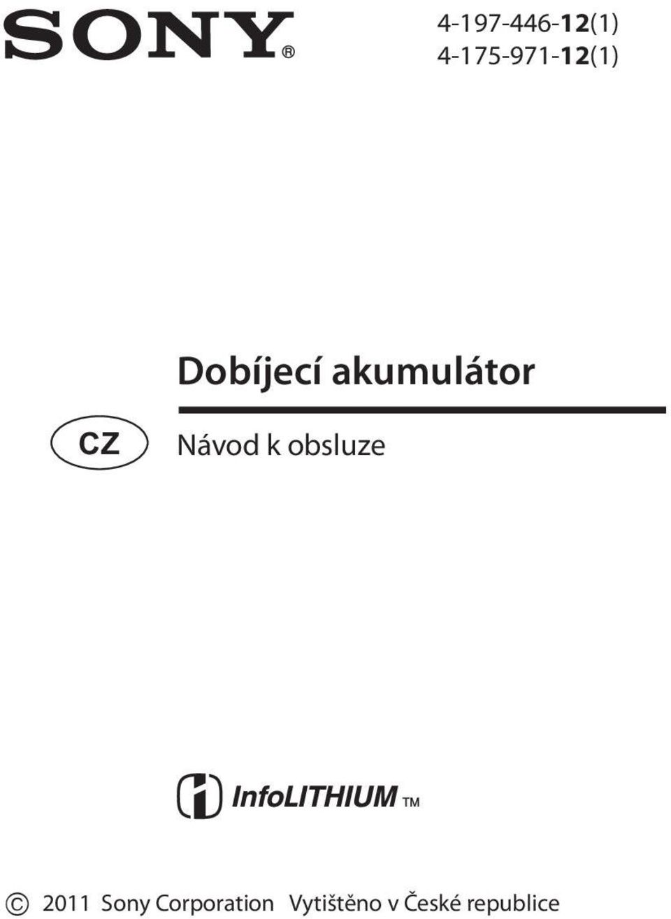 akumulátor CZ Návod k obsluze