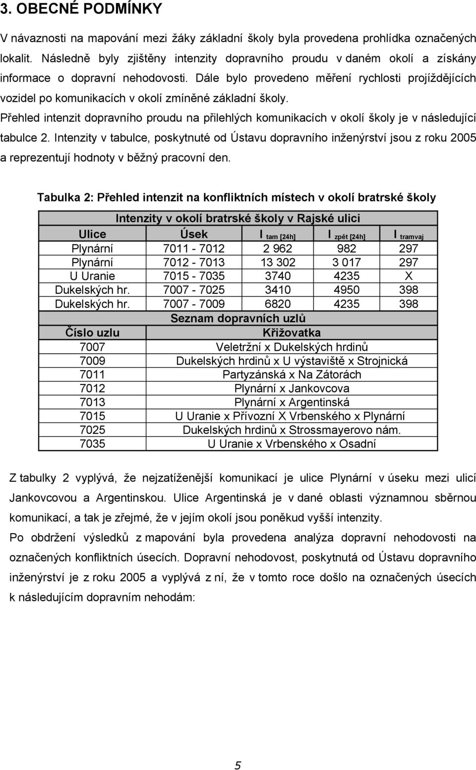 Dále bylo provedeno měření rychlosti projíždějících vozidel po komunikacích v okolí zmíněné základní školy.