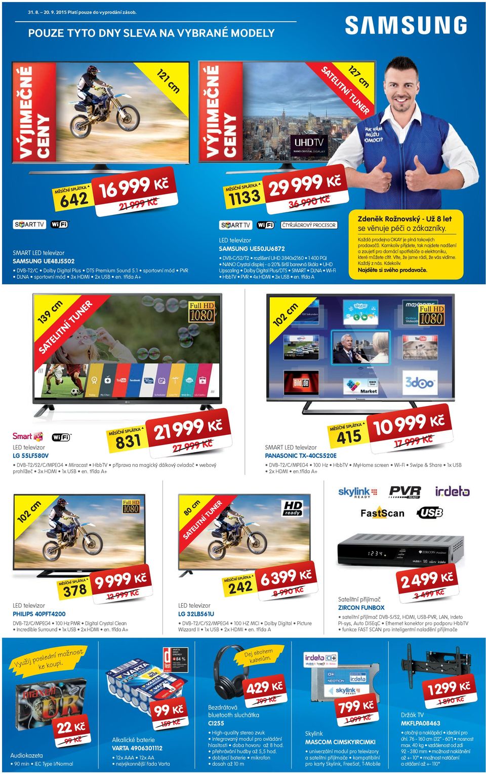 1 sportovní mód PVR DLNA sportovní mód 3x HDMI 2x USB en.