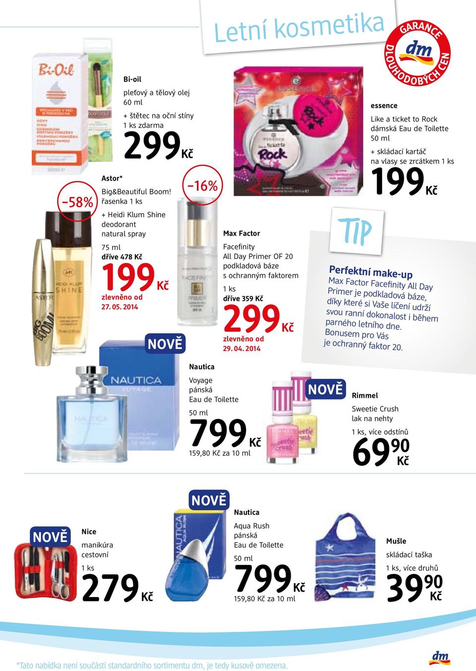 2014 TIP essence Like a ticket to Rock dámská Eau de Toilette 50 ml + skládací kartáč na vlasy se zrcátkem 1 ks 199 Perfektní make-up Max Factor Facefinity All Day Primer je podkladová báze, díky
