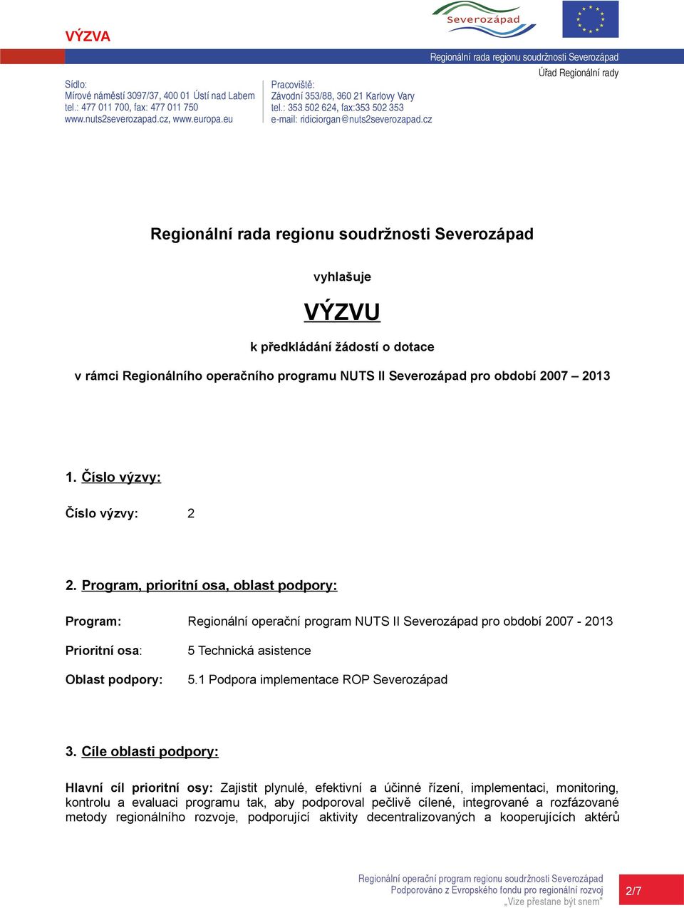 5.1 Podpora implementace ROP Severozápad 3.