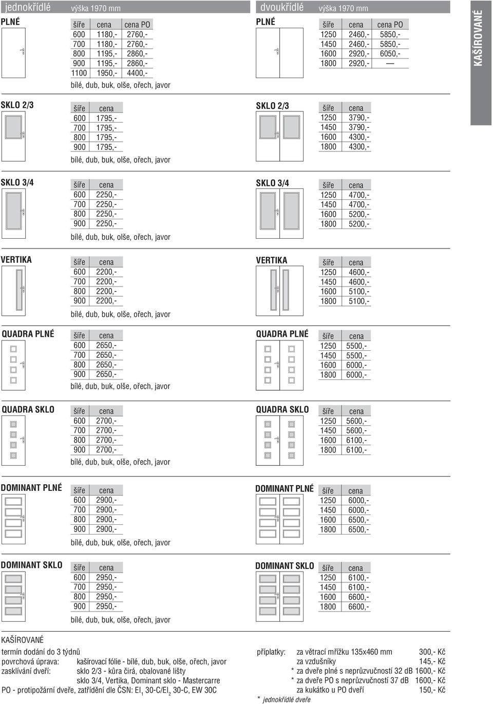 ol e, ofiech, javor QUADRA 1 1,-,-,-,- 2,- 2,- 2,- 2,-, dub, buk, ol e, ofiech, javor 1 1,-,- 6,- 6,- DOMINANT 2,- 2,- 2,- 2,- DOMINANT 1 1,-,- 6,- 6,-, dub, buk, ol e, ofiech, javor 29,- 29,- 29,-