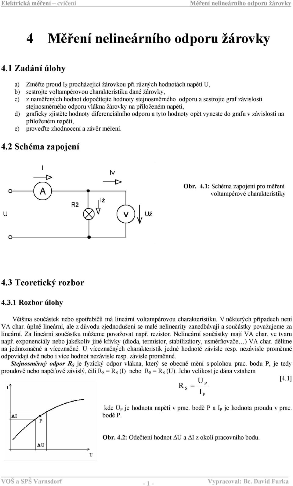 4 Měření nelineárního odporu žárovky - PDF Free Download