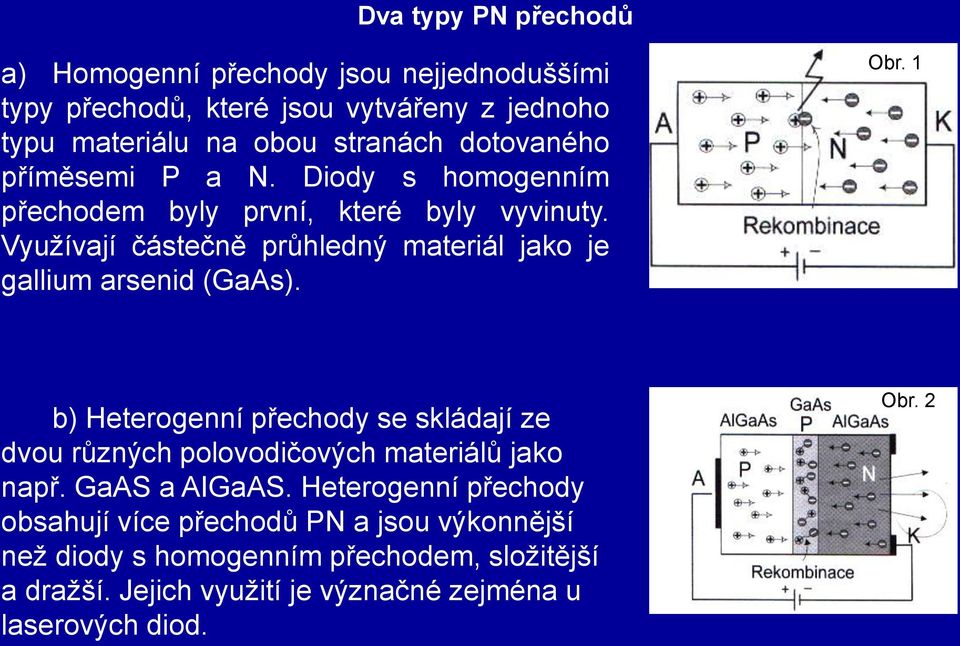 Využívají částečně průhledný materiál jako je gallium arsenid (GaAs). Obr.