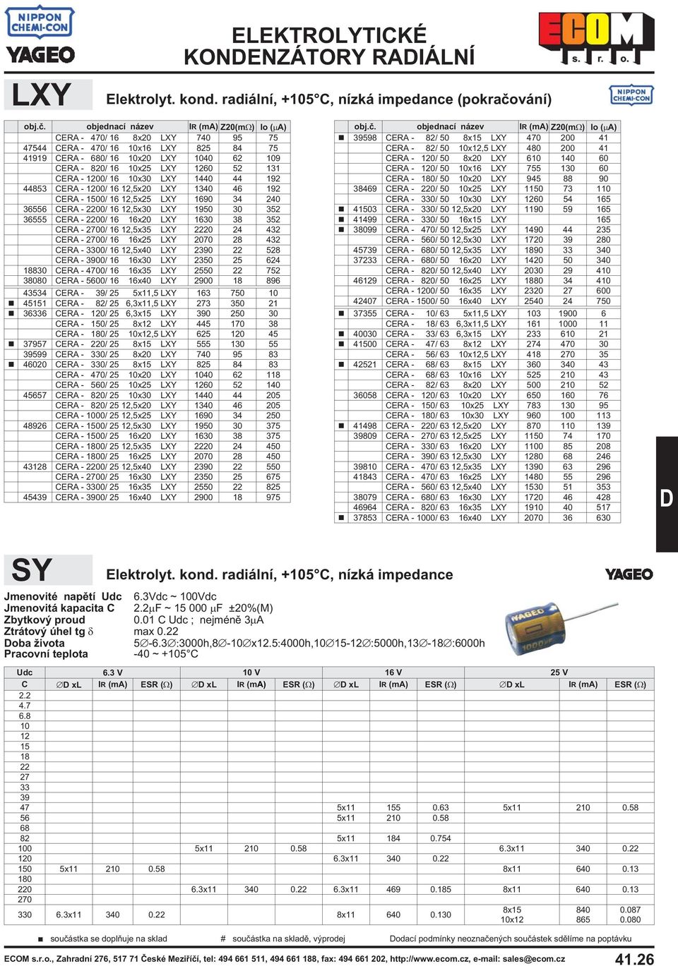 LXY 1260 52 131 CERA - 1200/ 16 LXY 1440 44 192 44853 CERA - 1200/ 16 12,5x20 LXY 1340 46 192 CERA - 1500/ 16 12,5x25 LXY 1690 34 240 36556 CERA - / 16 12,5x30 LXY 1950 30 352 36555 CERA - / 16 16x20