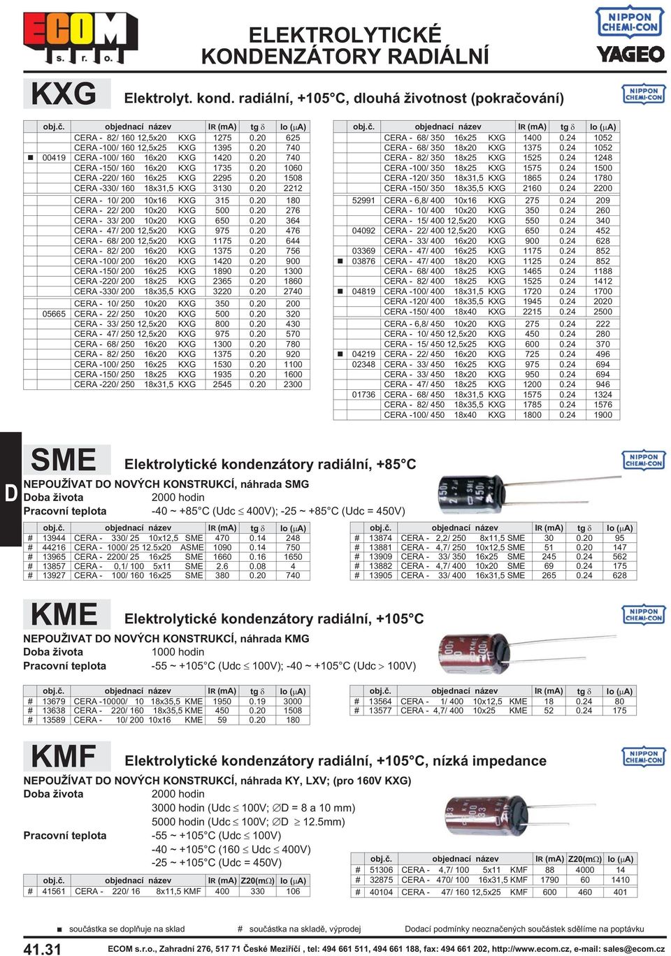 20 180 CERA - 22/ 200 10x20 KXG 500 0.20 276 CERA - 33/ 200 10x20 KXG 650 0.20 364 CERA - 47/ 200 12,5x20 KXG 975 0.20 476 CERA - 68/ 200 12,5x20 KXG 1175 0.20 644 CERA - 82/ 200 16x20 KXG 1375 0.