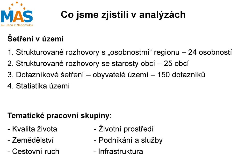 Strukturované rozhovory se starosty obcí 25 obcí 3.