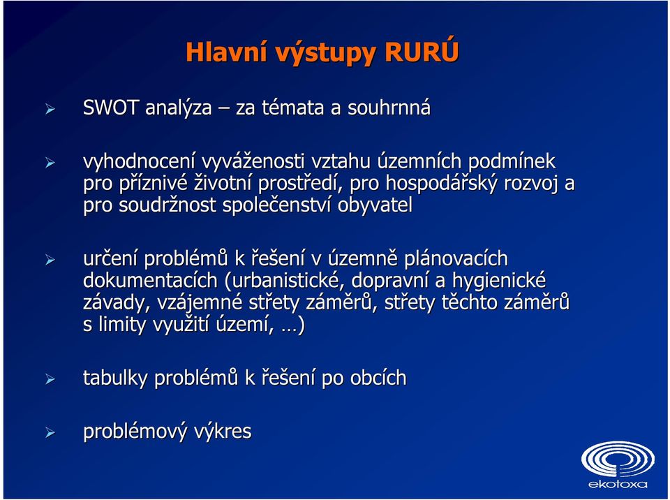 k řešení v územně plánovac novacích ch dokumentacích ch (urbanistické,, dopravní a hygienické závady, vzájemn jemné