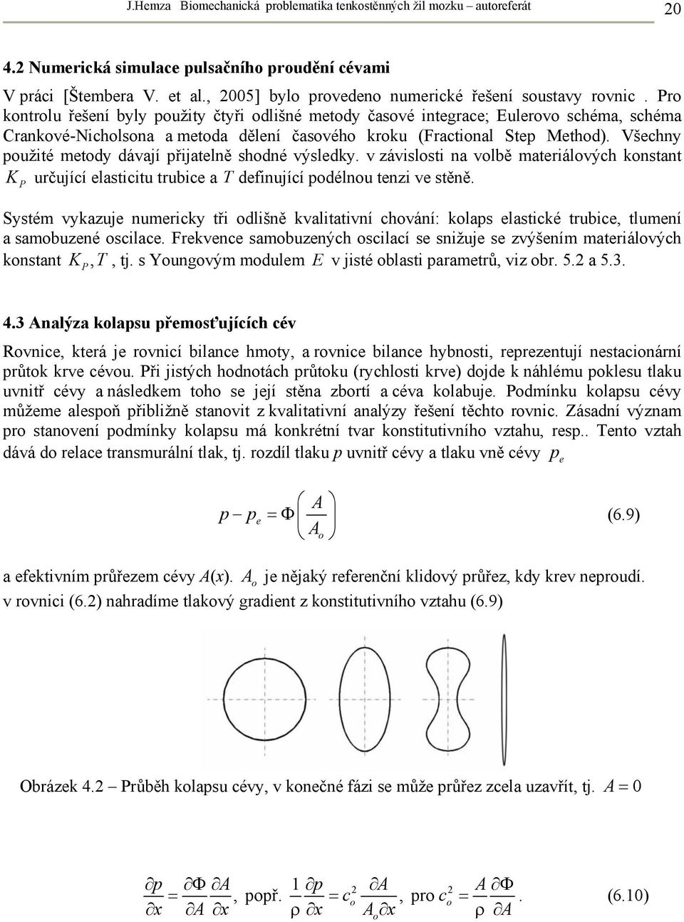 Pro kontrolu řešení byly použity čtyři odlišné metody časové integrace; Eulerovo schéma, schéma Crankové-Nicholsona a metoda dělení časového kroku (Fractional Step Method).