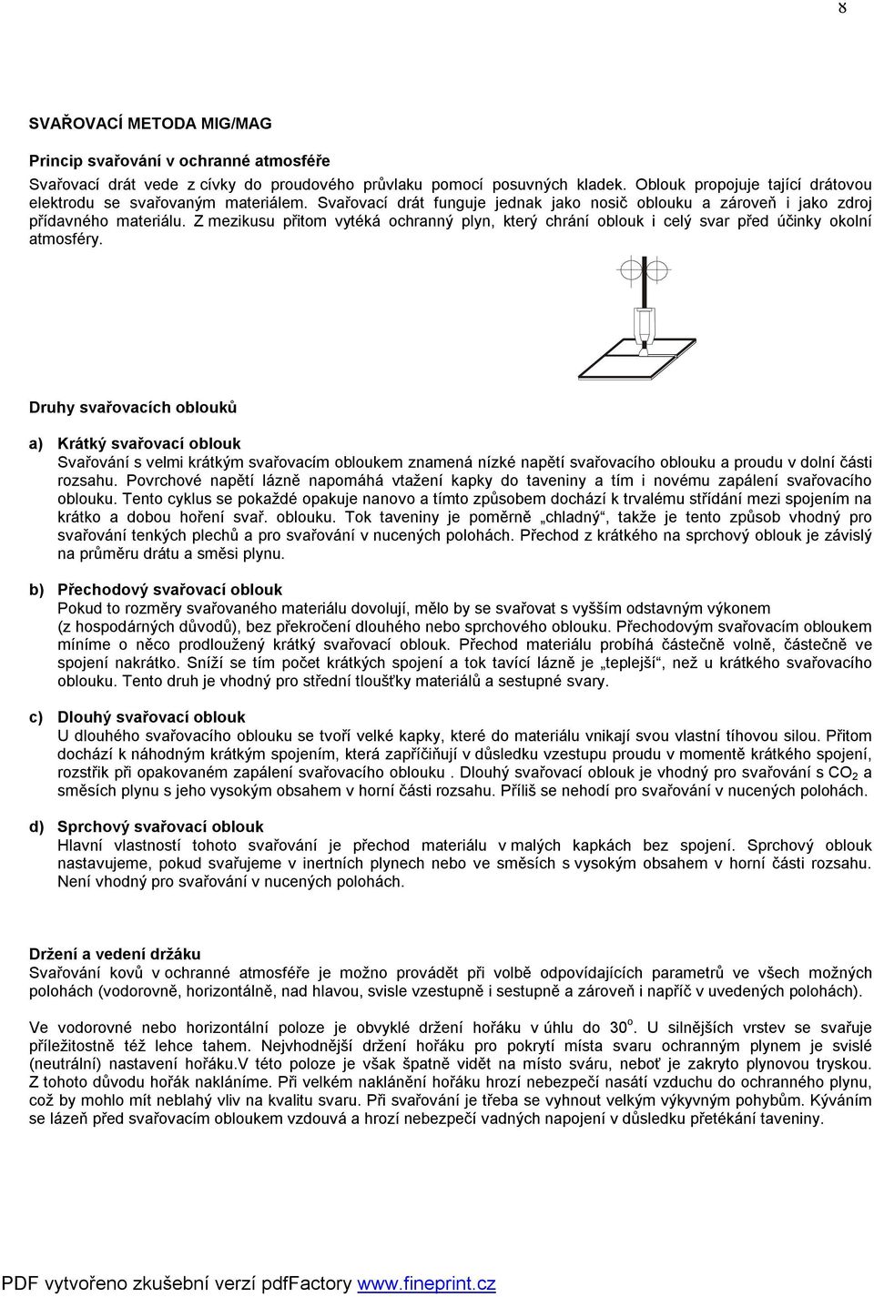 Z mezikusu přitom vytéká ochranný plyn, který chrání oblouk i celý svar před účinky okolní atmosféry.