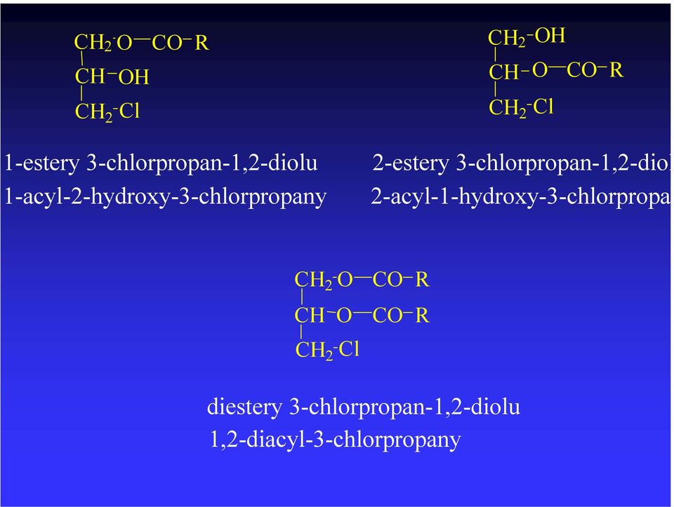 3-chlorpropan-1,2-diol 2-acyl-1-hydroxy-3-chlorpropa O