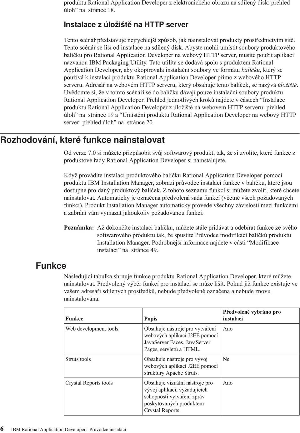 Abyste mohli umístit soubory produktového balíčku pro Rational Application Developer na webový HTTP server, musíte použít aplikaci nazvanou IBM Packaging Utility.