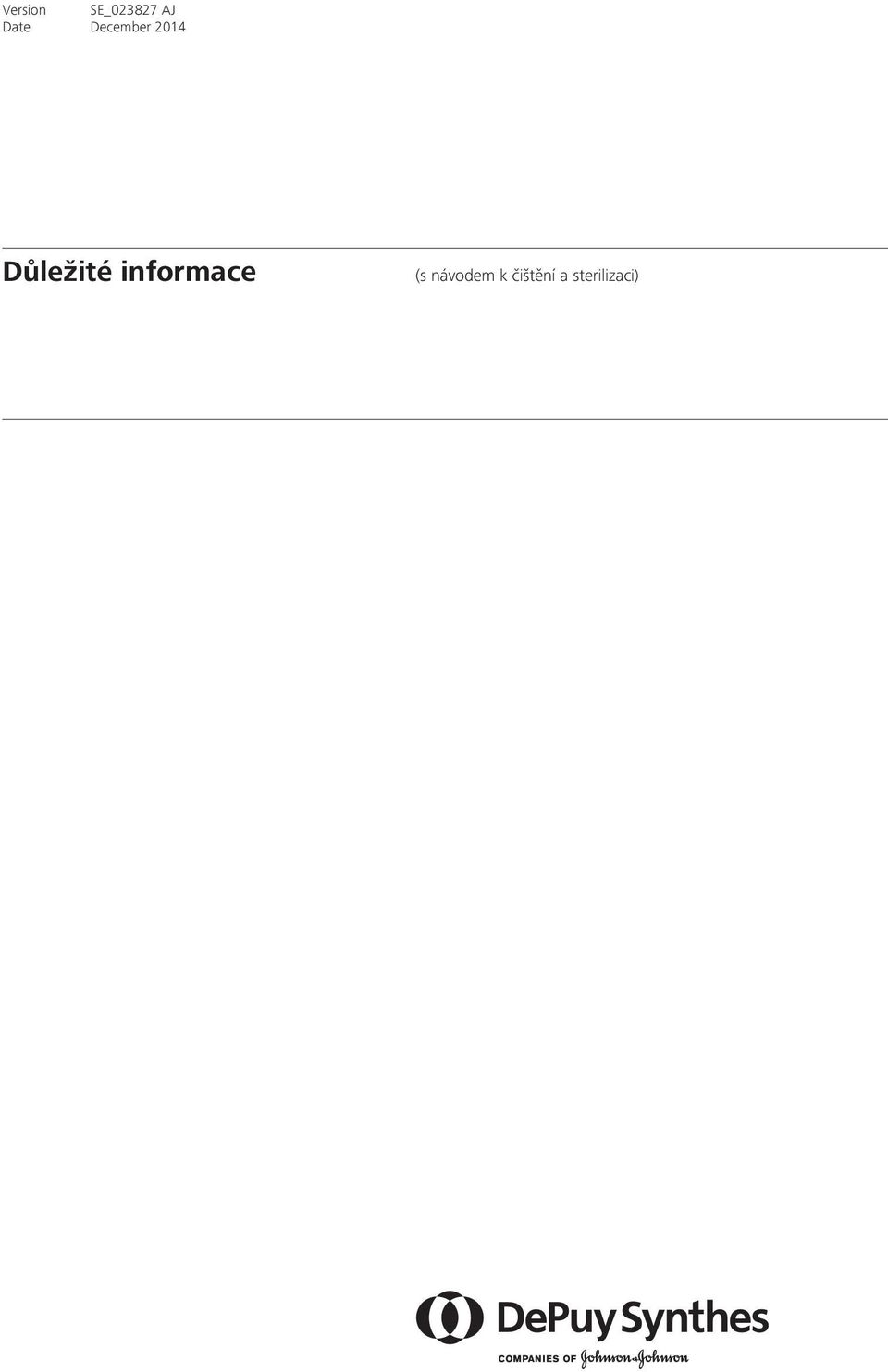 Důležité informace (s