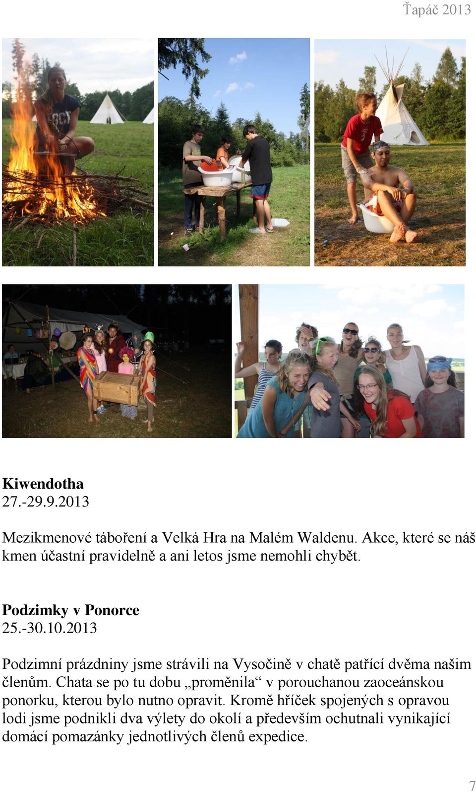 2013 Podzimní prázdniny jsme strávili na Vysočině v chatě patřící dvěma našim členům.