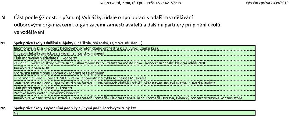 škola, občanská, zájmová sdružení ) Jihomoravský kraj - koncert Dechového symfonického orchestru k 10.