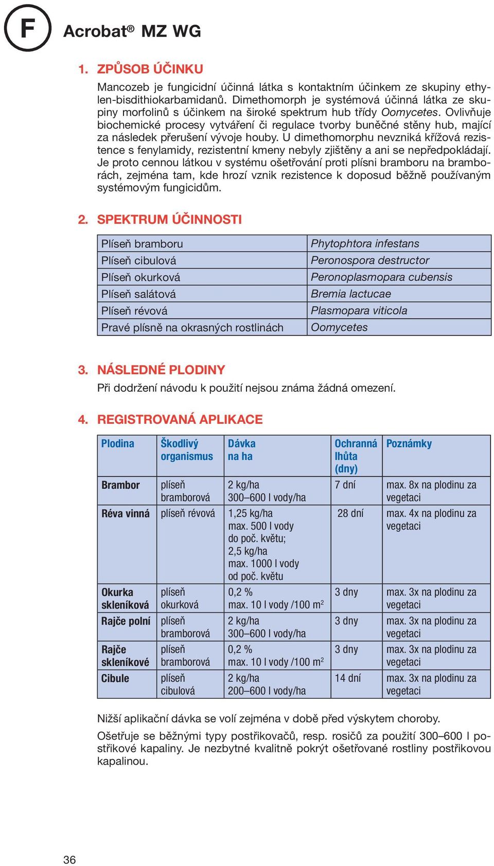 Ovlivňuje biochemické procesy vytváření či regulace tvorby buněčné stěny hub, mající za následek přerušení vývoje houby.