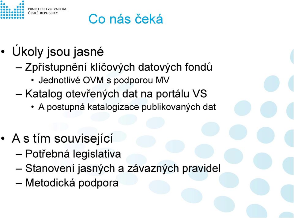 postupná katalogizace publikovaných dat A s tím související