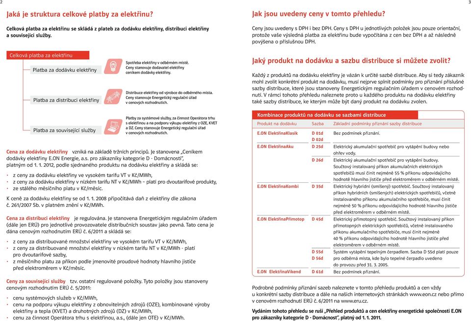 Ceny s DPH u jednotlivých položek jsou pouze orientační, protože vaše výsledná platba za elektřinu bude vypočítána z cen bez DPH a až následně povýšena o příslušnou DPH.