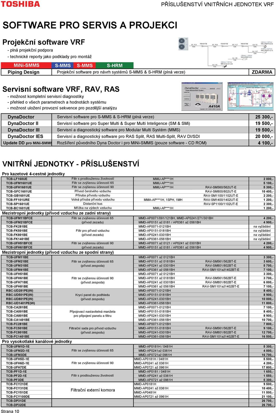 sekvence pro pozdější analýzu DynaDoctor Servisní software pro S-MMS & S-HRM (plná verze) 25 300,- DynaDoctor II Servisní software pro Super Multi & Super Multi Inteligence (SM & SMi) 19 500,-