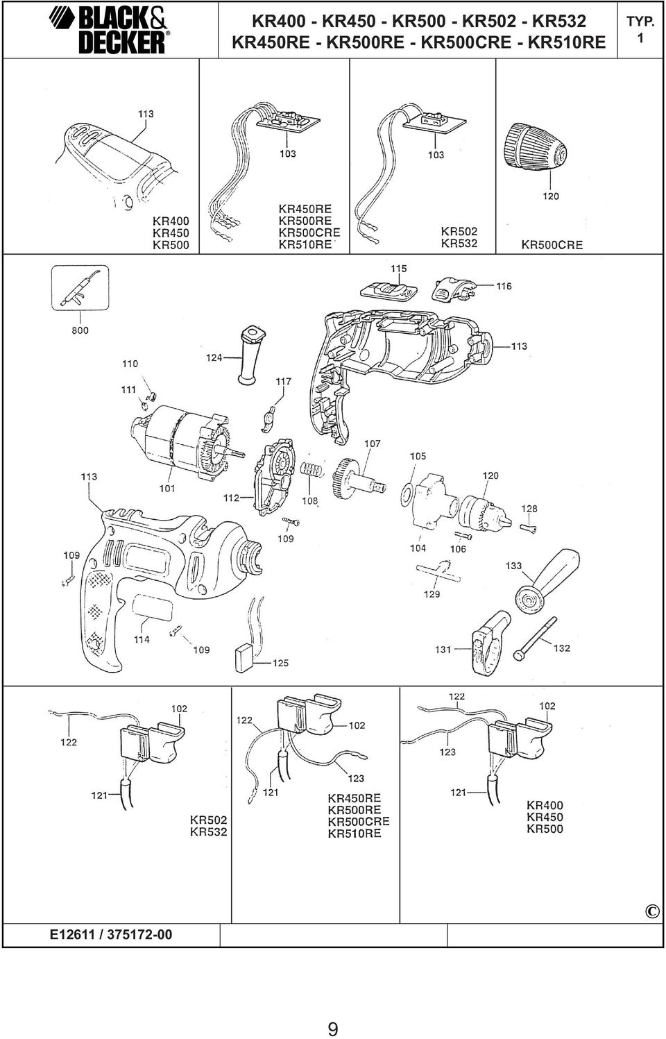 KR500RE - KR500CRE -