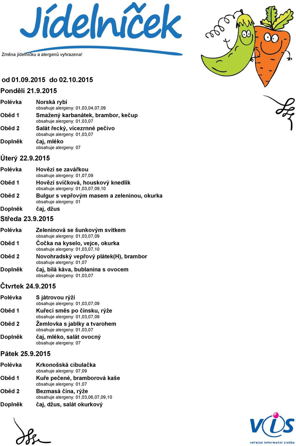 2015 Středa 23.9.