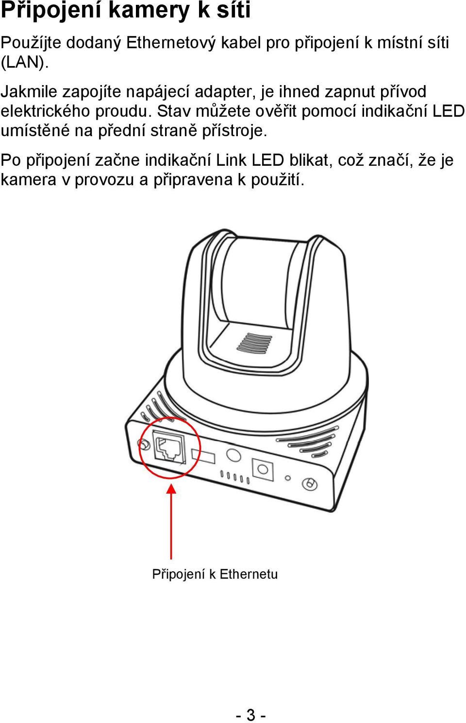 Stav můžete ověřit pomocí indikační LED umístěné na přední straně přístroje.