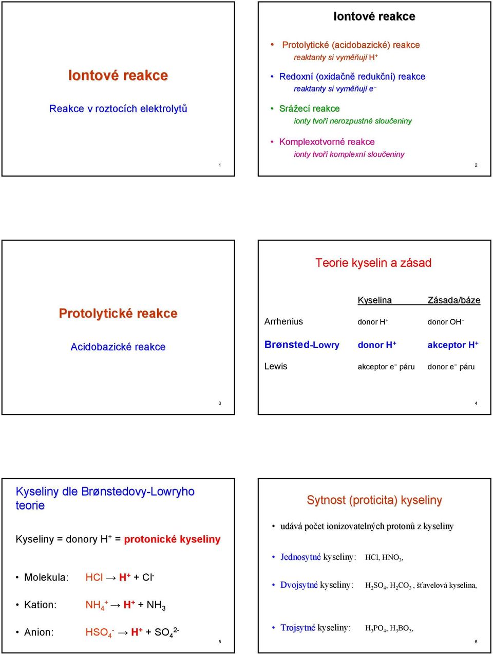 Brønstedowry donor akceptor ewis akceptor e páru donor e páru 3 4 Kyseliny dle Brønstedovy nstedovyowryho teorie Kyseliny donory protonické kyseliny Sytnost (proticita( proticita) ) kyseliny udává