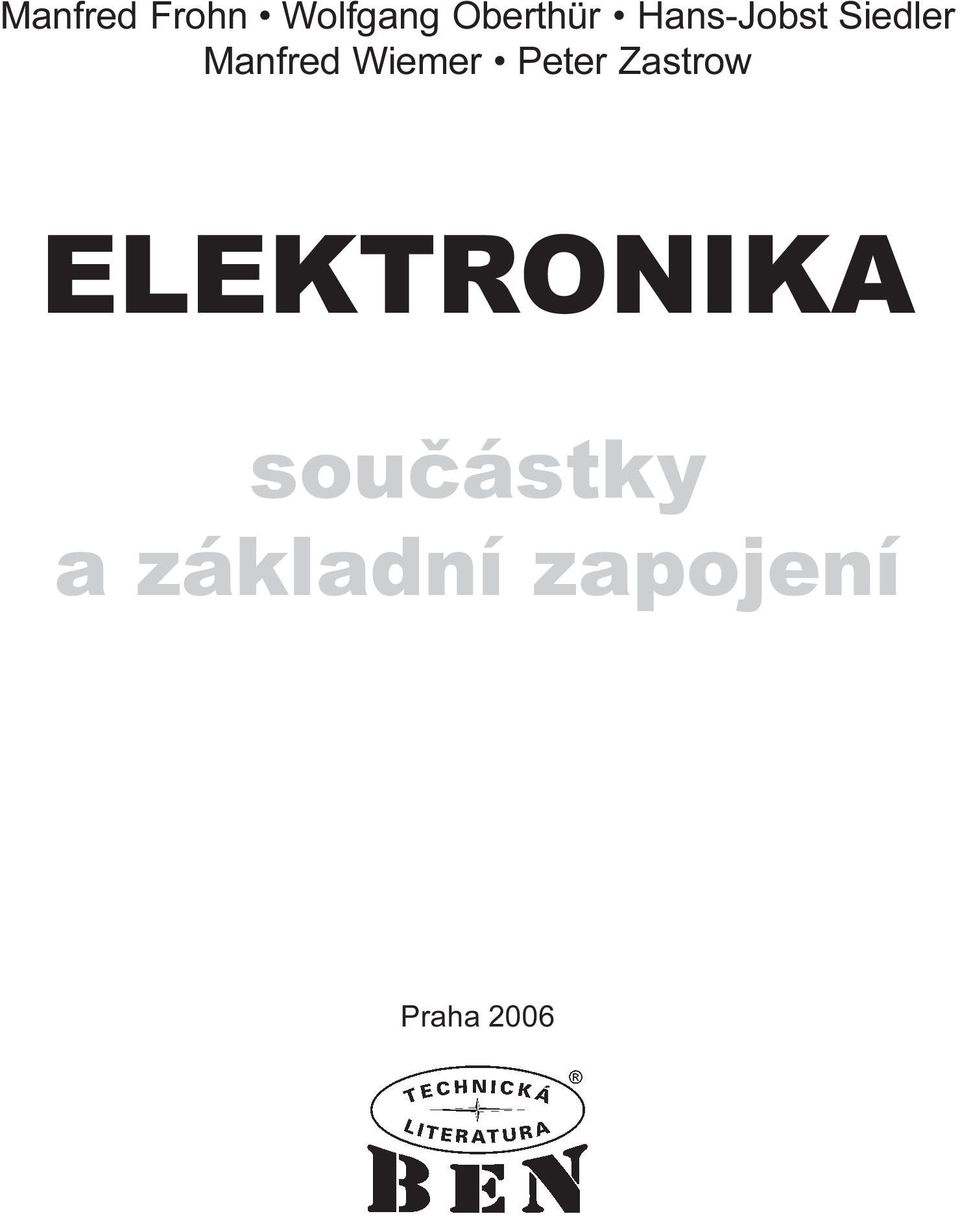 Wiemer Peter Zastrow ELEKTRONIK