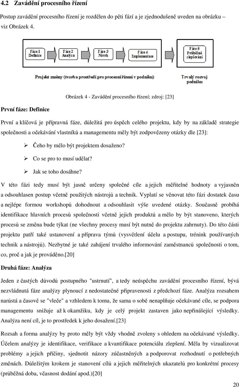 vlastníků a managementu měly být zodpovězeny otázky dle [23]: Čeho by mělo být projektem dosaženo? Co se pro to musí udělat? Jak se toho dosáhne?