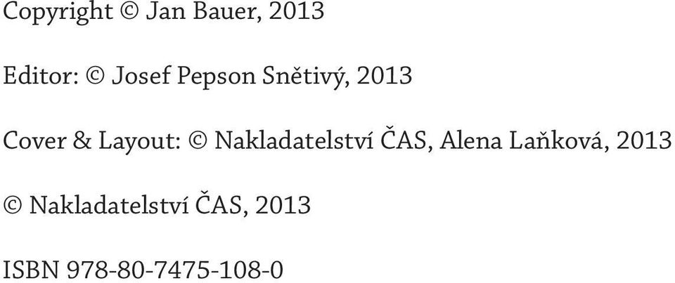 Nakladatelství ČAS, Alena Laňková, 2013