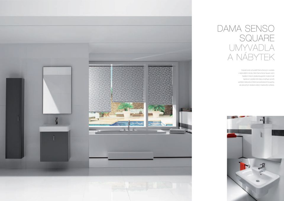 Série Dama Senso Square svými hladkými liniemi dodává koupelně moderní tvář.