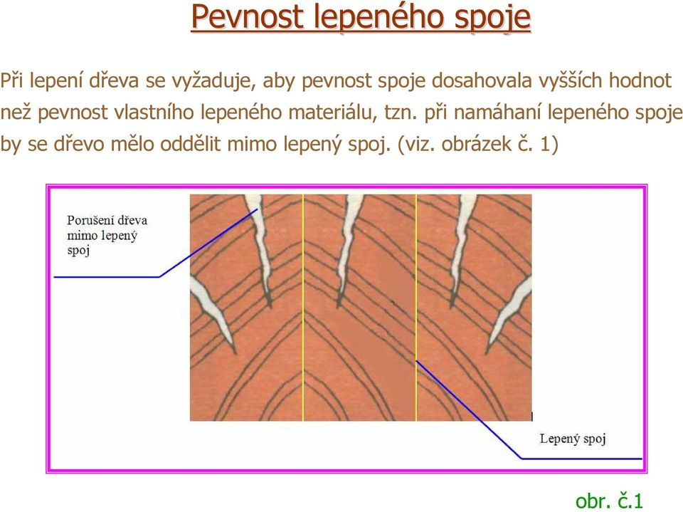 vlastního lepeného materiálu, tzn.