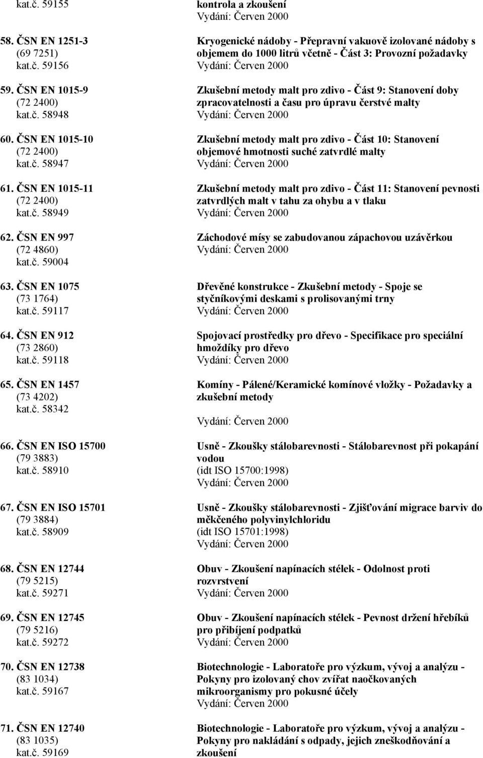 ČSN EN ISO 15701 (79 3884) kat.č.