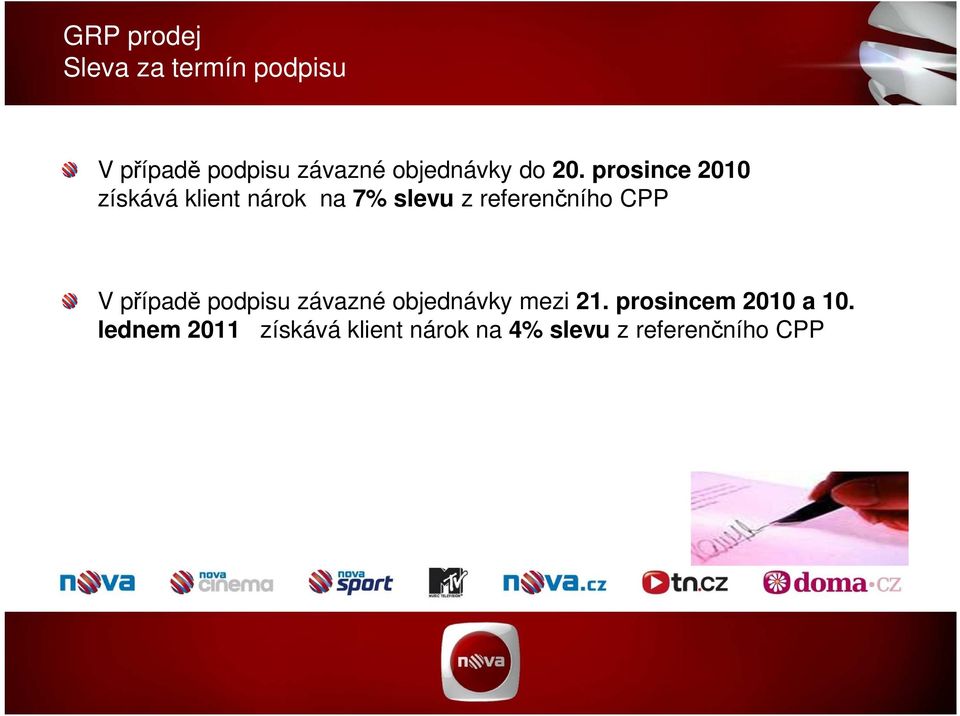 prosince 2010 získává klient nárok na 7% slevu z referenčního CPP V