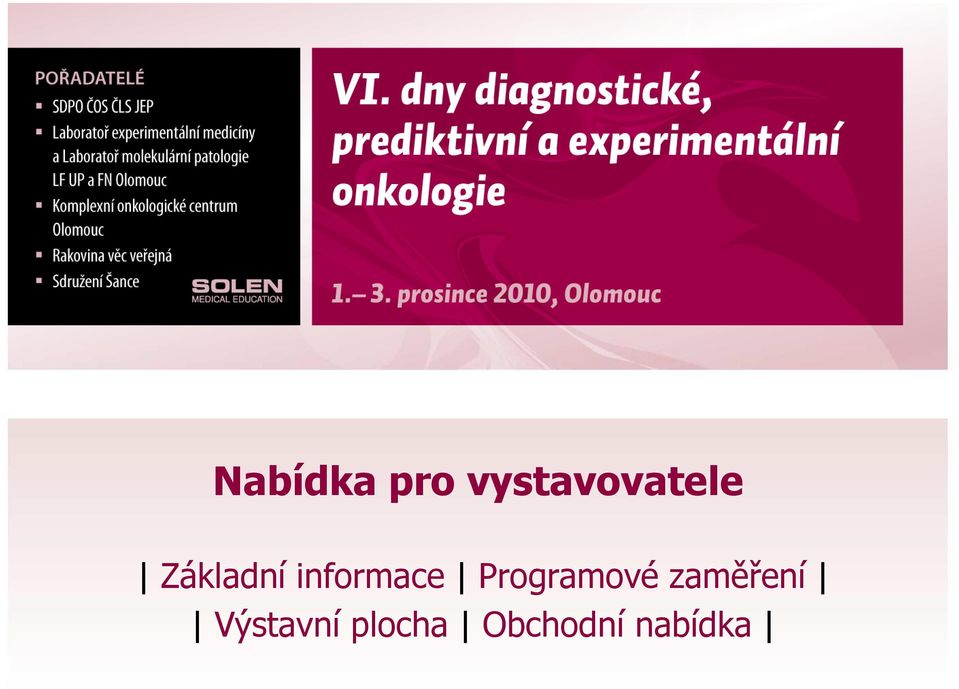 informace Programové