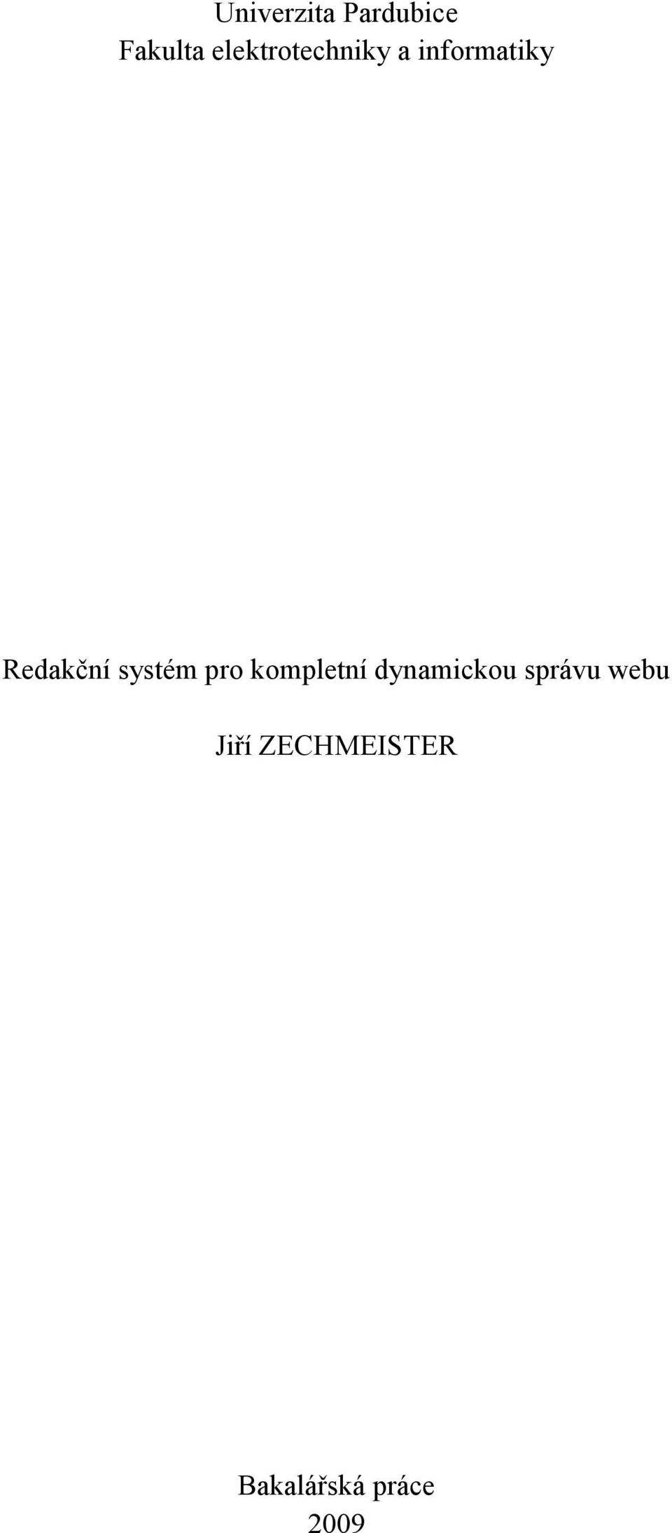 Redakční systém pro kompletní