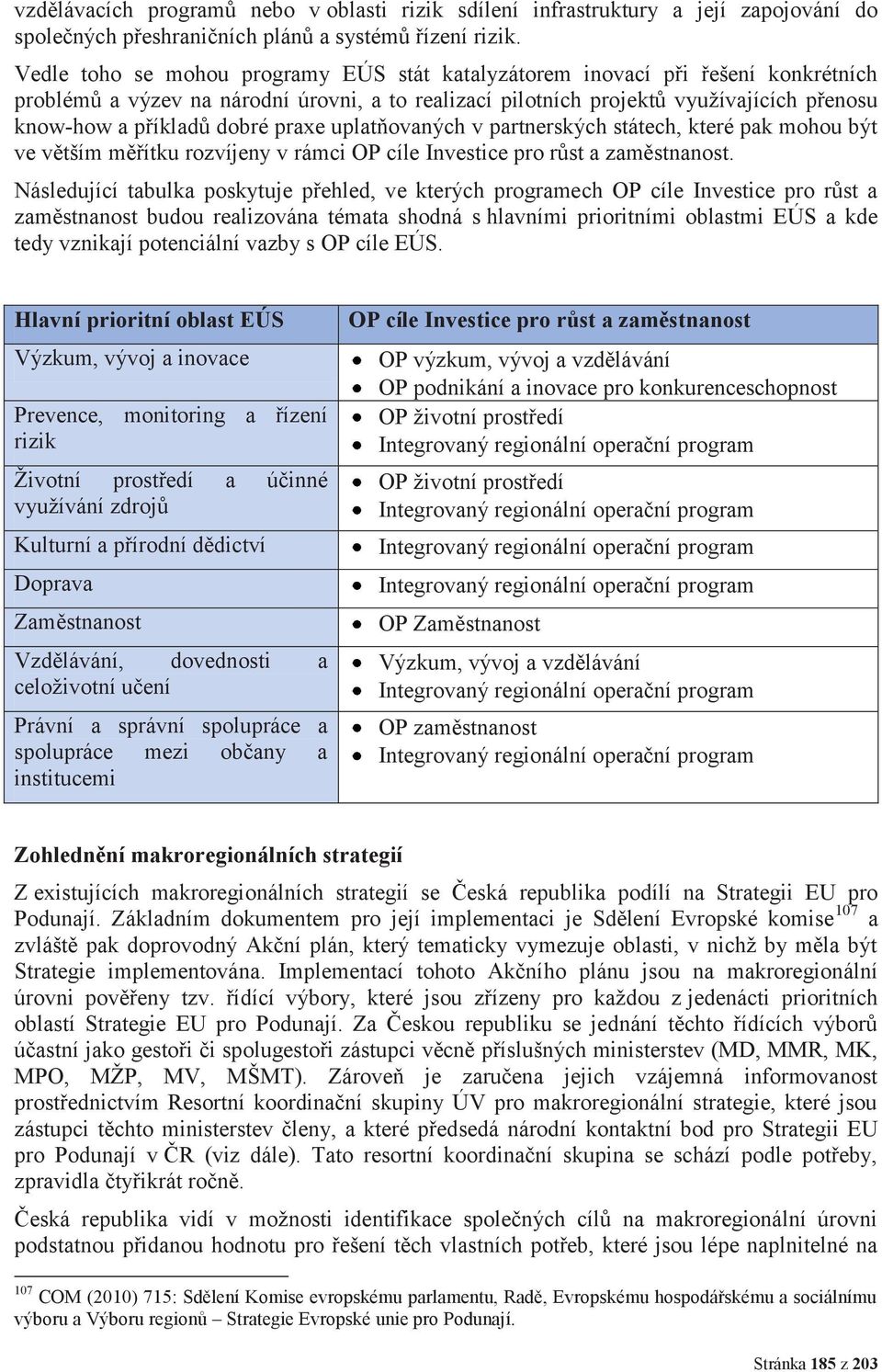 dobré praxe uplatňovaných v partnerských státech, které pak mohou být ve větším měřítku rozvíjeny v rámci OP cíle Investice pro růst a zaměstnanost.